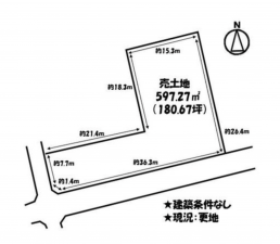 福山市加茂町大字下加茂、土地の間取り画像です