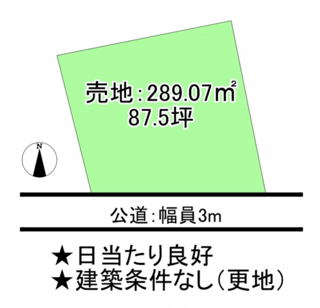 福山市、土地の間取り画像です