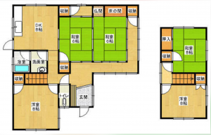 福山市御幸町大字中津原、中古一戸建ての間取り画像です