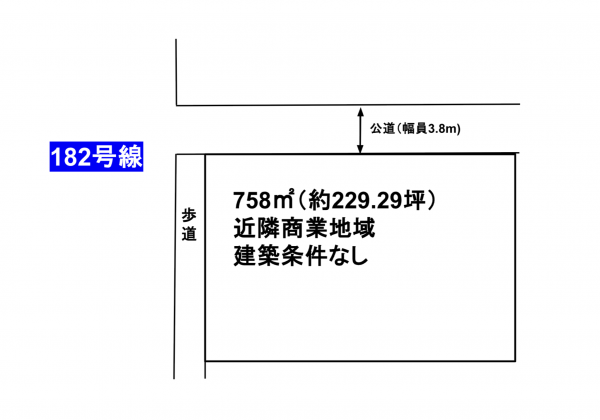 福山市加茂町字中野、土地の間取り画像です