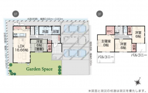 福山市、新築一戸建ての間取り画像です