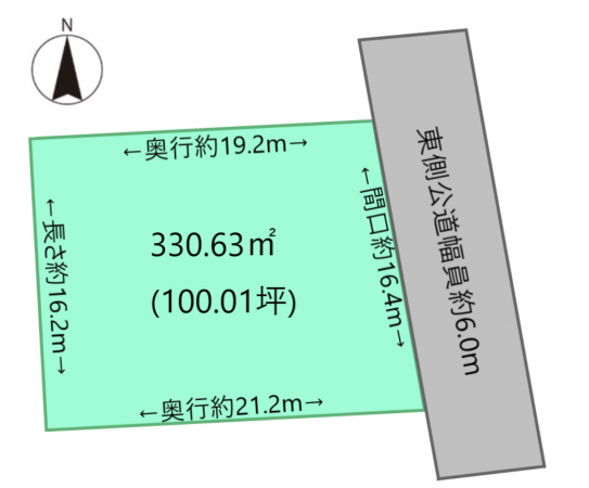 福山市加茂町字中野、土地の間取り画像です