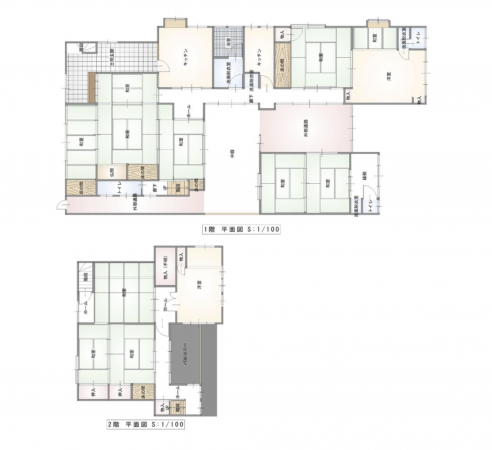 福山市、中古一戸建ての間取り画像です