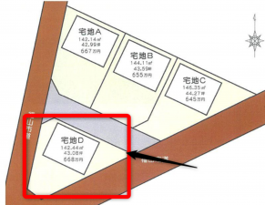 福山市御幸町大字中津原、土地の間取り画像です