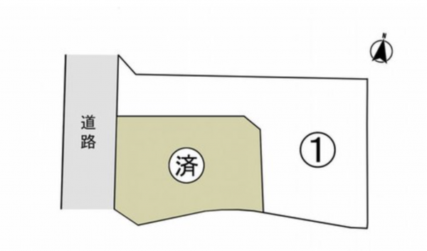福山市駅家町大字法成寺、土地の間取り画像です