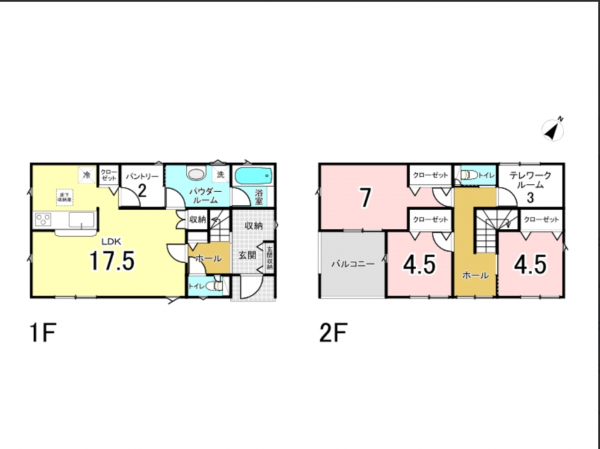 福山市千田町、新築一戸建ての間取り画像です