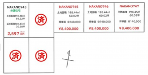 福山市加茂町字中野、土地の間取り画像です