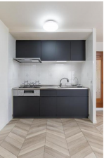 福山市日吉台、マンションのキッチン画像です