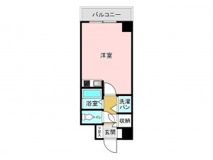 福山市御門町、マンションの間取り画像です