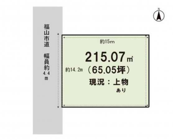 福山市駅家町大字万能倉、土地の間取り画像です