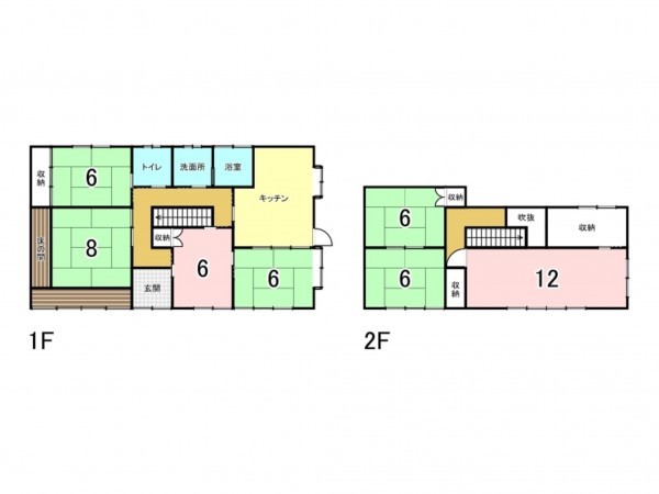 福山市駅家町大字上山守、中古一戸建ての間取り画像です