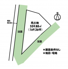 福山市御幸町大字中津原、土地の間取り画像です