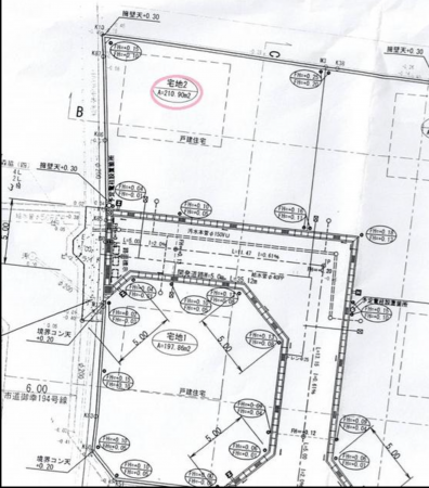福山市御幸町大字森脇、土地の間取り画像です