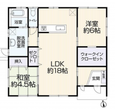 福山市柳津町、中古一戸建ての間取り画像です