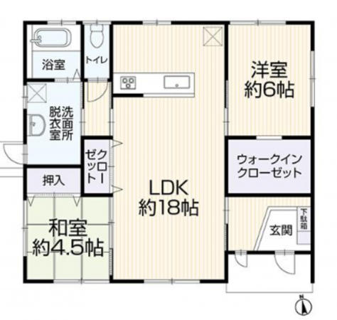 福山市柳津町、中古一戸建ての間取り画像です