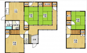 福山市御幸町大字中津原、中古一戸建ての間取り画像です