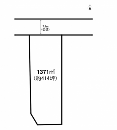 福山市駅家町大字上山守、土地の間取り画像です