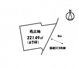 福山市、土地の間取り画像です