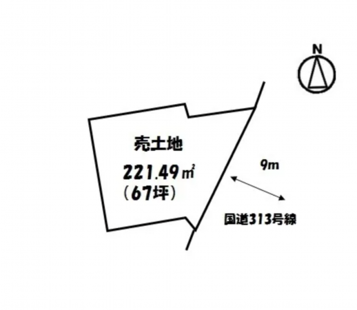 福山市、土地の間取り画像です
