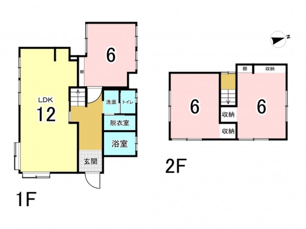 福山市、中古一戸建ての間取り画像です
