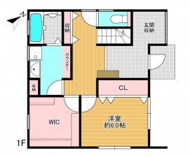 福山市、中古一戸建ての間取り画像です