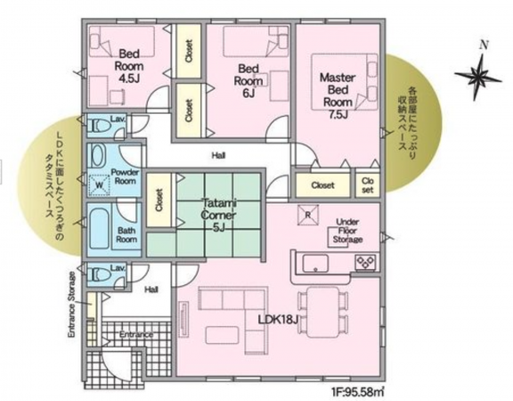 福山市、新築一戸建ての間取り画像です
