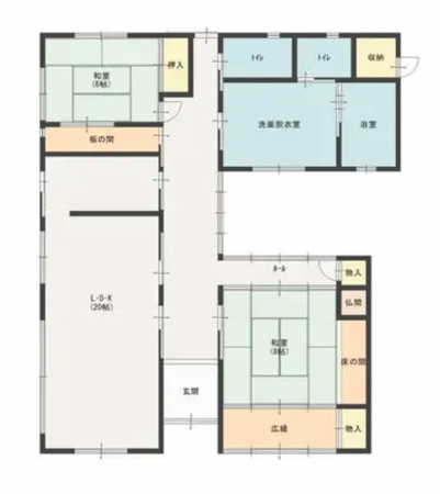 府中市府中町、中古一戸建ての間取り画像です
