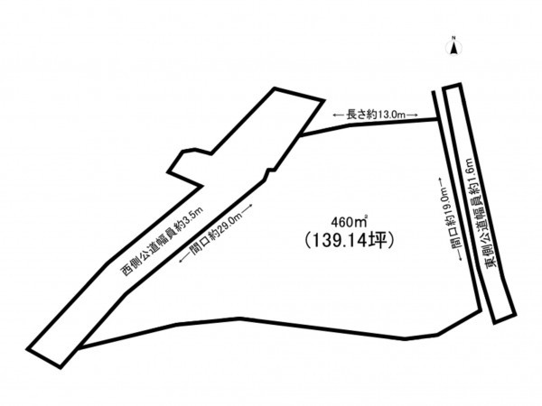 福山市新市町大字戸手、土地の間取り画像です