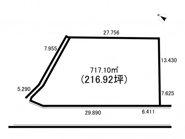 福山市坪生町、土地の間取り画像です