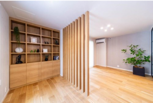 福山市南本庄、新築一戸建ての居間画像です