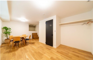 福山市南本庄、新築一戸建ての居間画像です