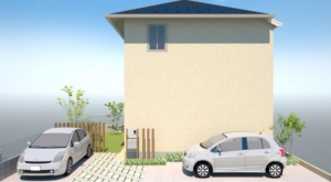 福山市多治米町、新築一戸建ての完成予想図（外観）画像です