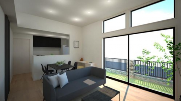 福山市東川口町、新築一戸建ての居間画像です