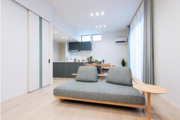 福山市大門町大門、新築一戸建ての居間画像です