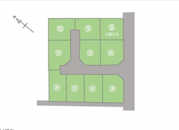 福山市多治米町、新築一戸建ての地図画像です