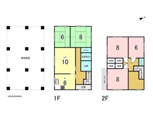 福山市住吉町、中古一戸建ての間取り画像です