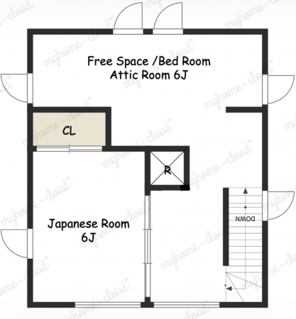 福山市加茂町字中野、中古一戸建ての間取り画像です