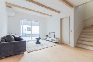 福山市千代田町、新築一戸建ての居間画像です