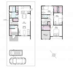 福山市千代田町、新築一戸建ての間取り画像です