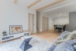 福山市千代田町、新築一戸建ての居間画像です