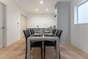 福山市千代田町、新築一戸建てのキッチン画像です