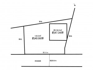 府中市鵜飼町、土地の間取り画像です