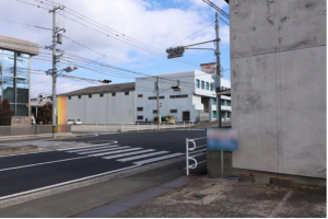 福山市南手城町、土地の前面道路を含む現地写真画像です