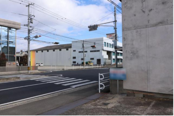 福山市南手城町、土地の前面道路を含む現地写真画像です