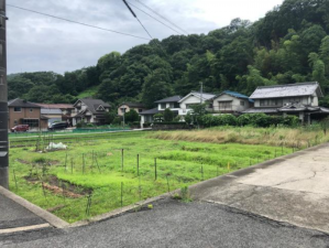 福山市、土地の前面道路を含む現地写真画像です