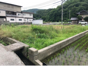 福山市、土地の前面道路を含む現地写真画像です