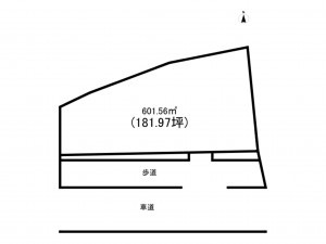 福山市神辺町字道上、土地の間取り画像です