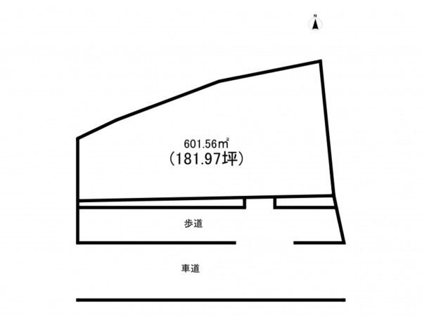 福山市神辺町字道上、土地の間取り画像です