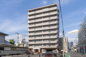 福山市入船町、マンションの外観画像です