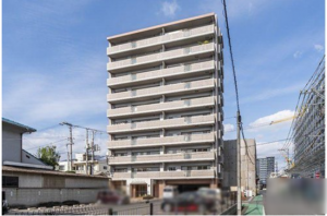 福山市入船町、マンションの外観画像です